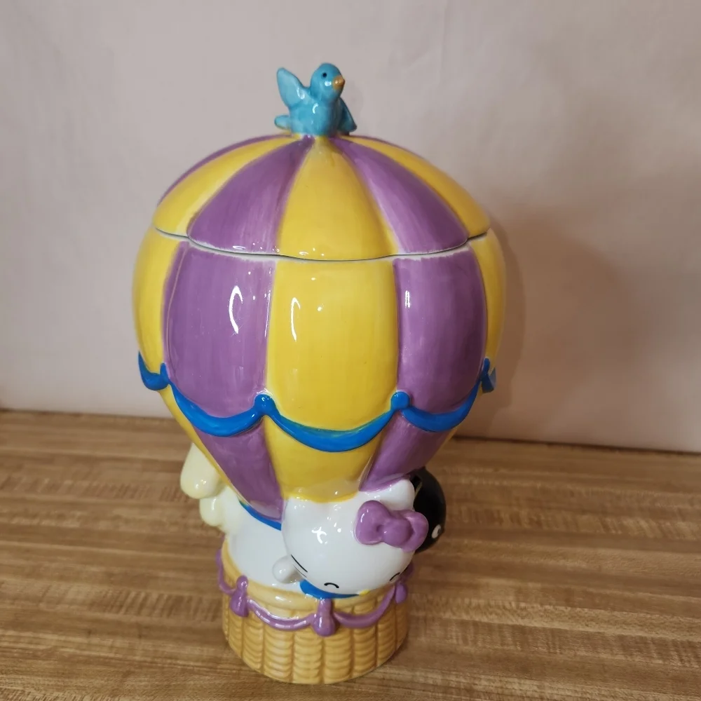 HELLO KITTY & Friends Hot Air Balloon Cookie Jar By Blue Sky Clayworks